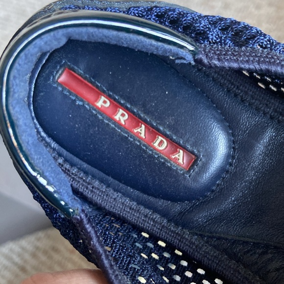 Prada Navy Mesh Ballet Flats size 38 with box - Picture 6 of 8